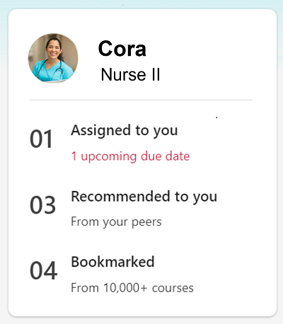 Screenshot of Cora's quick summary of learning.